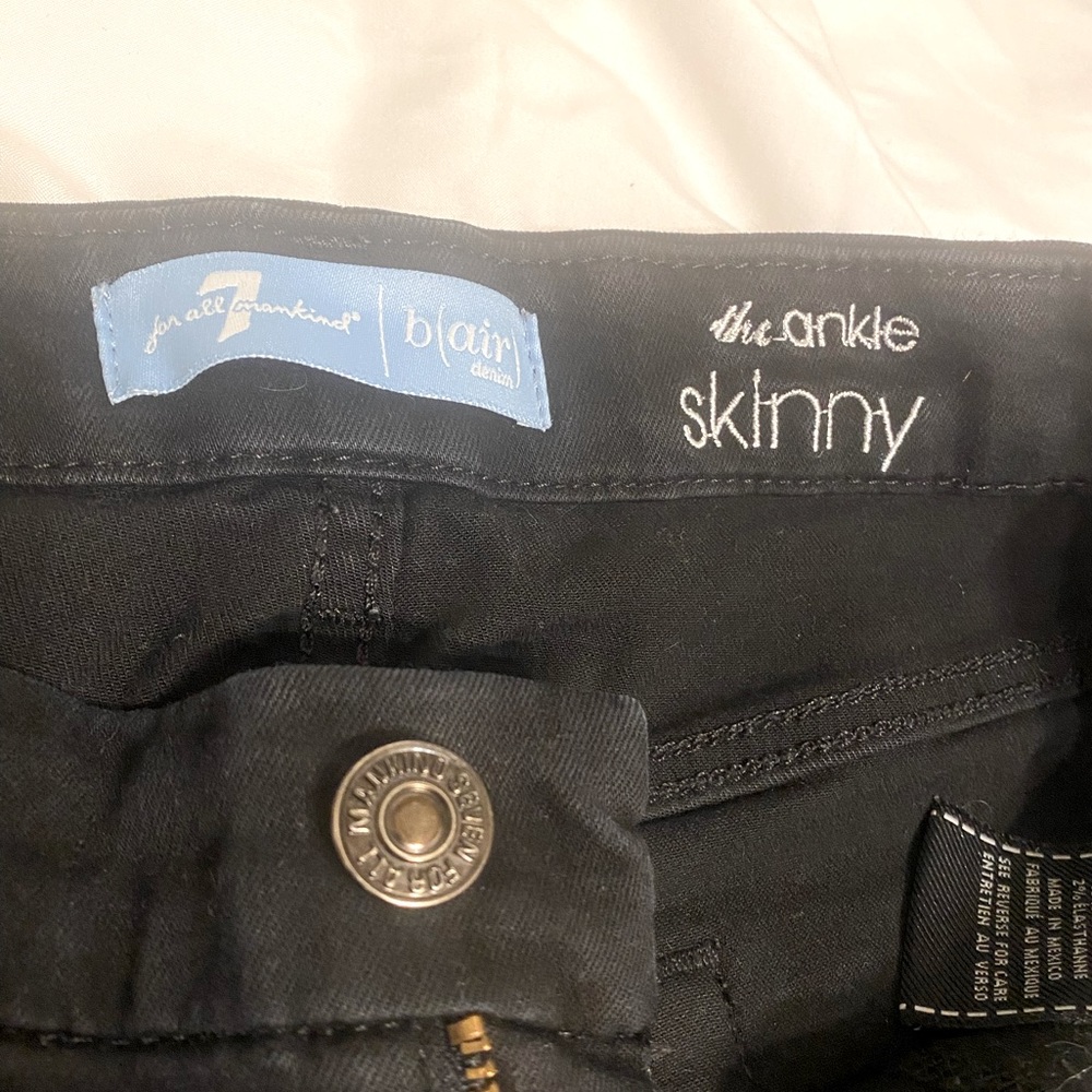7 For All Mankind Blair Ankle Skinny Distressed Jeans 26